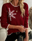 Holly | Snowflake Crewneck Sweater