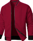 Raymond | Textured Zip-Up Bomber Jacket