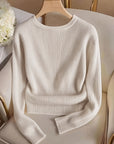Gretchen | Ribbed Button-Cuff Sweater