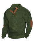 Ronan | Stand Collar Button Henley Sweater