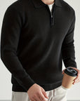 Donovan | Refined Quarter-Zip Polo Sweater