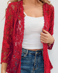 Cassandra | Floral Openwork Cardigan