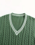 Gideon | Cable-Knit V-Neck Sweater Vest