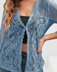 Cassandra | Floral Openwork Cardigan