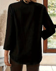 Isabel | Refined V-Neck Roll-Sleeve Top