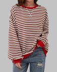 Margaret | Casual Long Sleeve Striped Sweatshirt