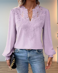 Marlene | Elegant Lace-Trim Blouse