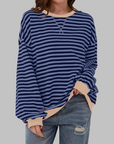 Margaret | Casual Long Sleeve Striped Sweatshirt