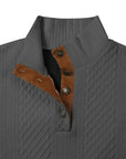 Ronan | Stand Collar Button Henley Sweater
