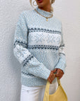 Tamsin | Cozy Snowflake Mock-Neck Sweater