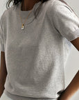 Harriet | Fine-Knit Short Sleeve Sweater