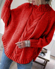 Corinne | Cozy High-Neck Cable-Knit Sweater