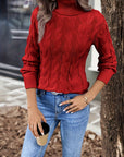 Celeste | Cozy Cable-Knit Turtleneck Sweater
