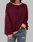 Margaret | Casual Long Sleeve Striped Sweatshirt