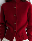 Margot | High-Neck Button Cardigan