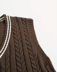 Gideon | Cable-Knit V-Neck Sweater Vest