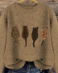 Tamara | Cozy Cat-Print Sweater