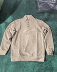 Ronan | Stand Collar Button Henley Sweater