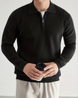 Donovan | Refined Quarter-Zip Polo Sweater