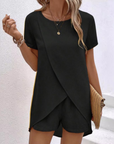 Melanie | Elegant Summer Slit Shirt Set