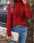 Celeste | Cozy Cable-Knit Turtleneck Sweater