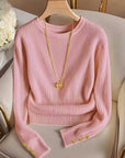 Gretchen | Ribbed Button-Cuff Sweater