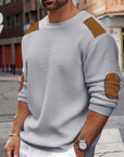 Aaron | Textured Elbow-Patch Pullover