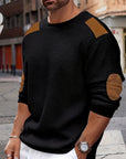 Aaron | Textured Elbow-Patch Pullover