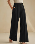 Marlowe | Pleated Wide-Leg Trousers