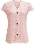 Ariana | Elegant Button V-Neck Shirt