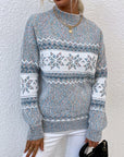 Tamsin | Cozy Snowflake Mock-Neck Sweater