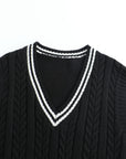 Gideon | Cable-Knit V-Neck Sweater Vest