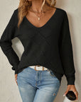 Camryn | Openwork V-Neck Sweater
