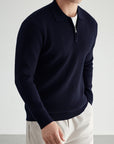 Donovan | Refined Quarter-Zip Polo Sweater