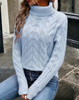 Celeste | Cozy Cable-Knit Turtleneck Sweater