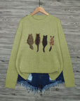 Tamara | Cozy Cat-Print Sweater