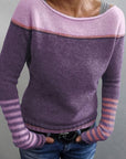 Francesca | Color-Block Boat Neck Sweater
