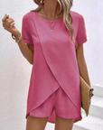 Melanie | Elegant Summer Slit Shirt Set