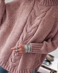 Corinne | Cozy High-Neck Cable-Knit Sweater