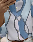 Ingrid | Chain-Print Collared Shirt