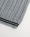 Gideon | Cable-Knit V-Neck Sweater Vest
