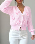 Juniper | Soft Bow-Detail Long Sleeve Cardigan