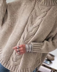 Corinne | Cozy High-Neck Cable-Knit Sweater