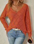 Camryn | Openwork V-Neck Sweater