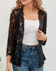 Cassandra | Floral Openwork Cardigan