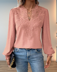 Marlene | Elegant Lace-Trim Blouse