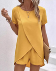 Melanie | Elegant Summer Slit Shirt Set