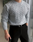Jonas | Cable Knit Crew Neck Sweater