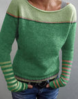 Francesca | Color-Block Boat Neck Sweater