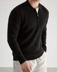 Donovan | Refined Quarter-Zip Polo Sweater